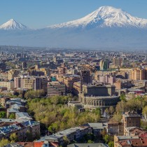 Mount Ararat and the Yerevan skyline