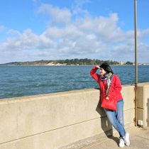 asteptand ferryboatul Sandbanks